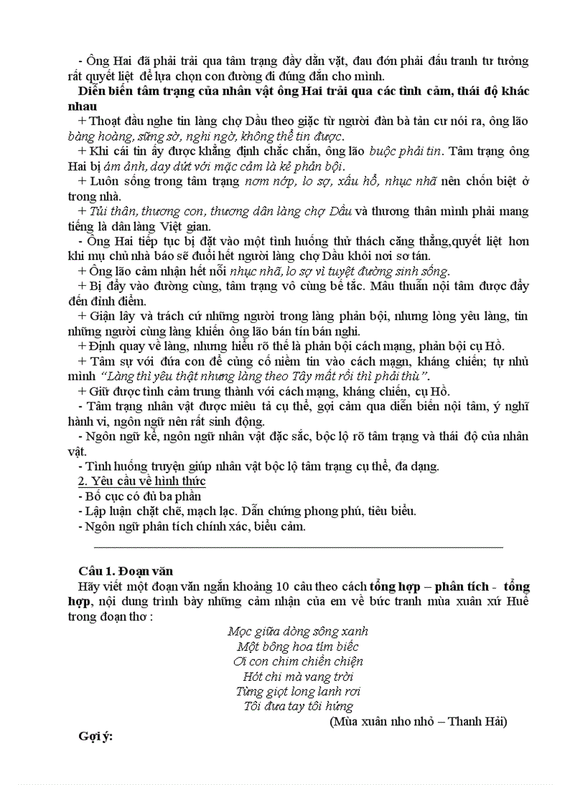 image for page Ôn luyện vào lớp 10 Môn Ngữ Văn Bài 10