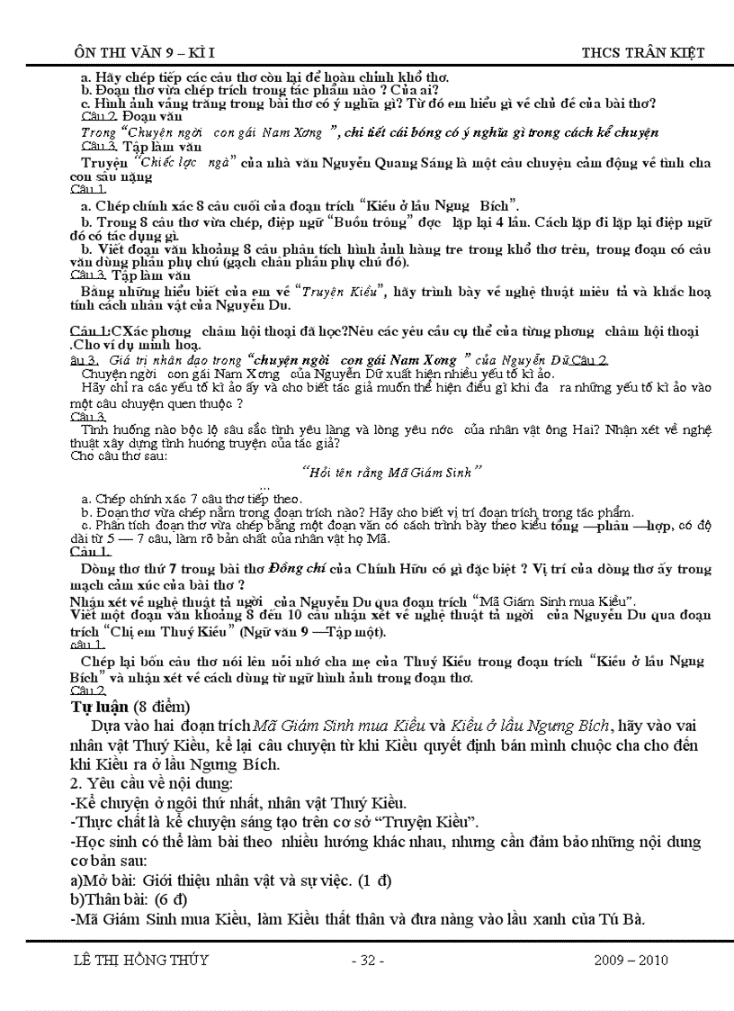 image for page Ôn tập hk i