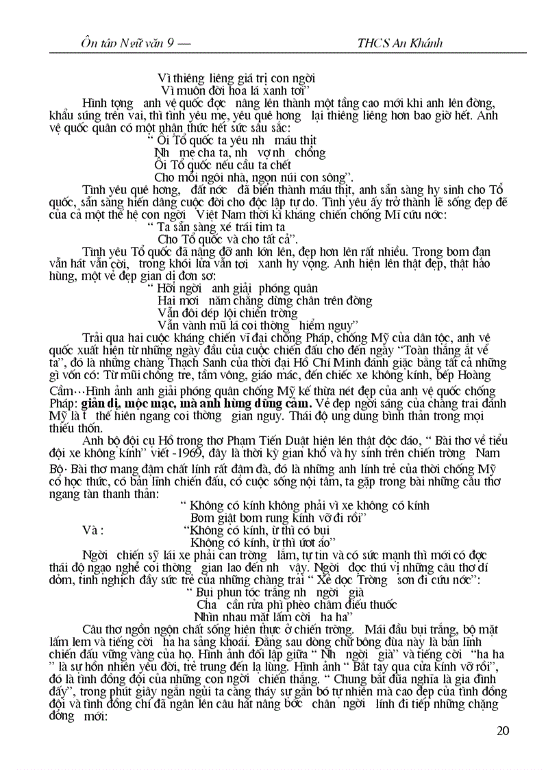 image for page Ôn tập Ngữ văn 9 học kỳ I