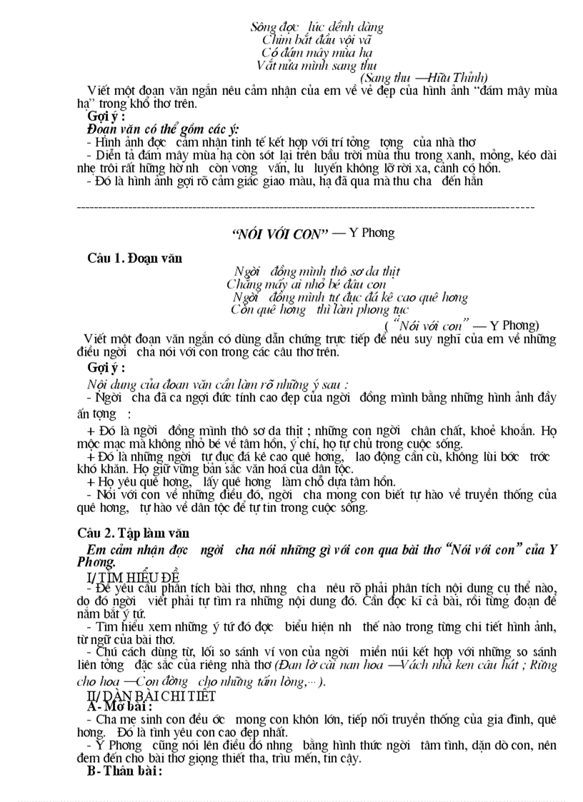 image for page Ôn thi vào 10 thơ hiện đại