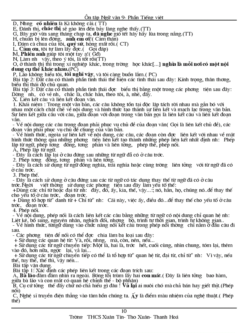 image for page Ôn vào 10 Phần Tiếng Việt