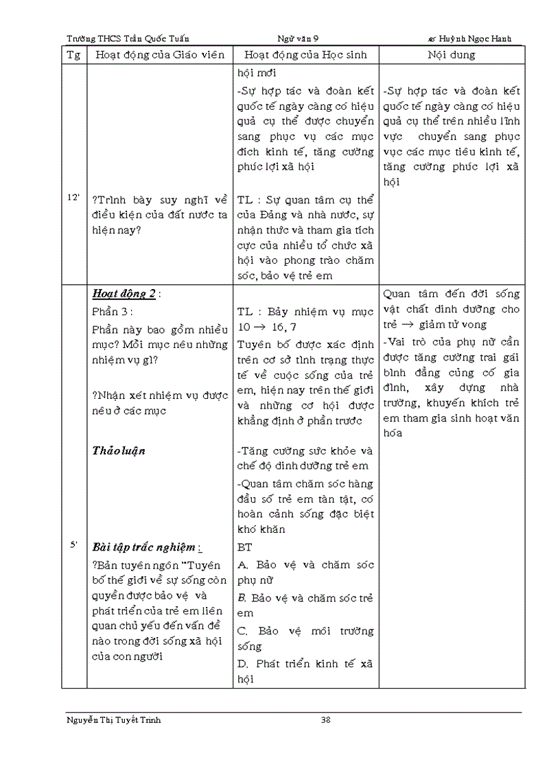image for page Phân phối chương trình Ngữ văn9