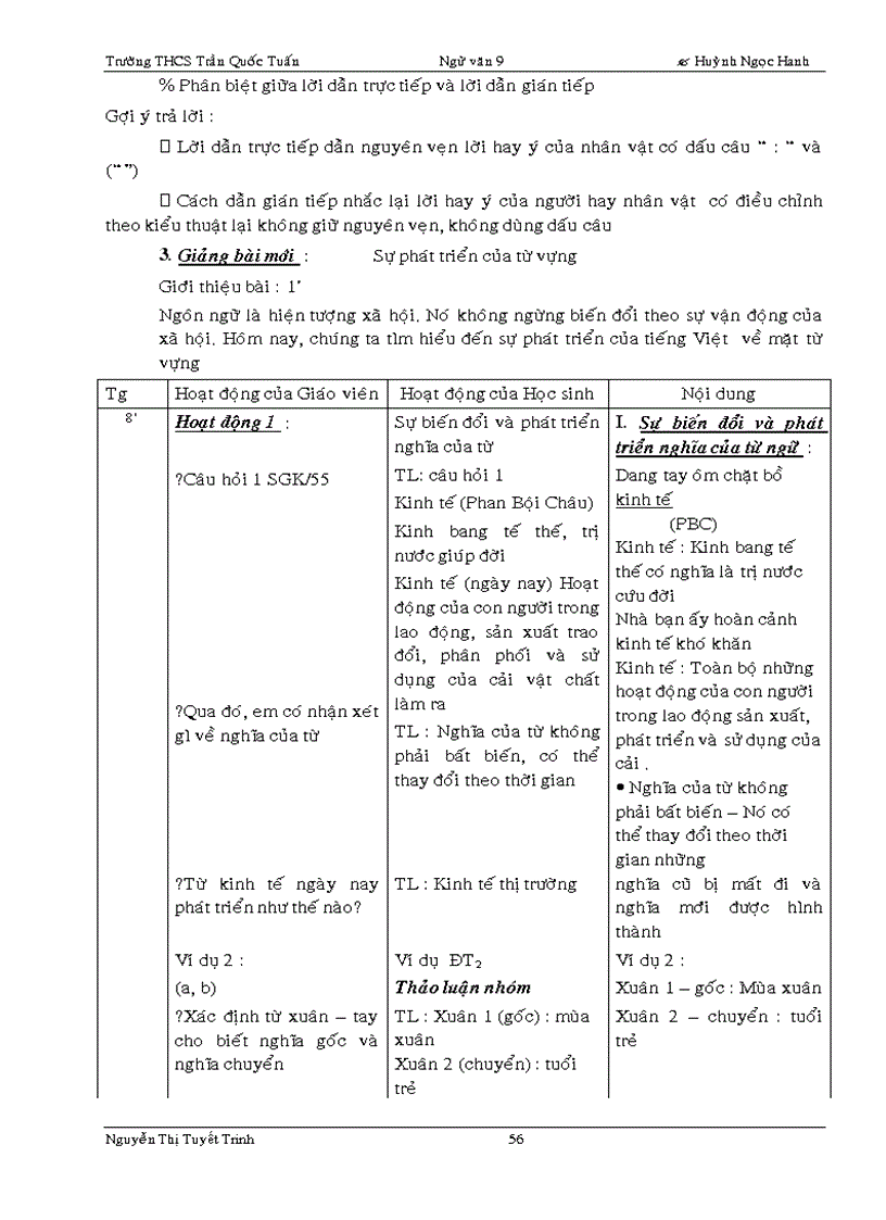 image for page Phân phối chương trình Ngữ văn9