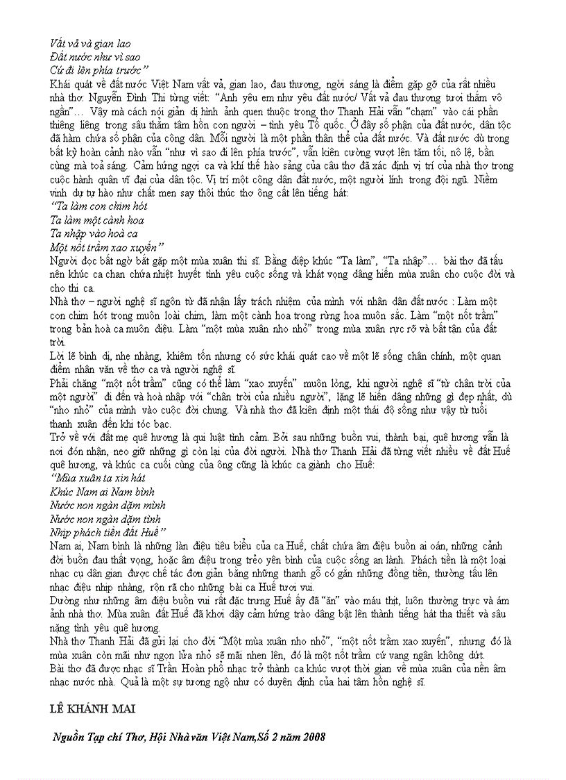 image for page Phân tích và bình bài thơ Mùa xuân nho nhỏ