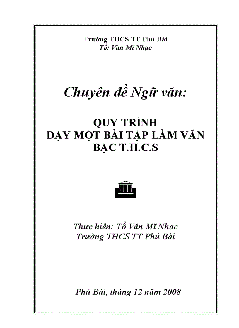 image for page Quy trinh dạy một bài tập làm văn