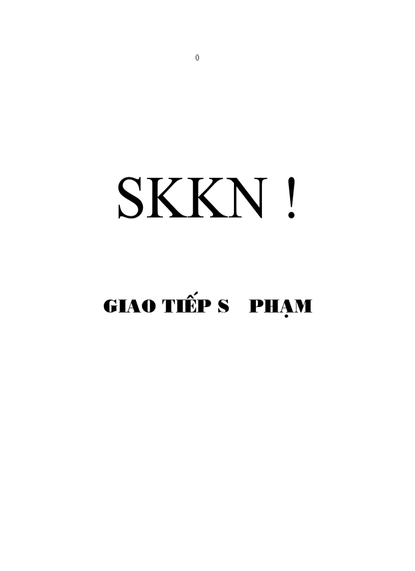 Skkn giao tiếp sư phạm