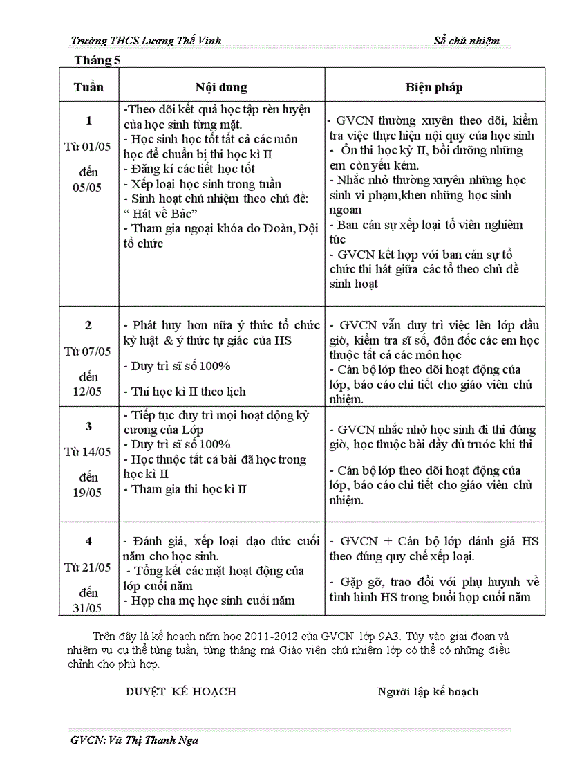 image for page Sổ chủ nhiệm lớp 9a3