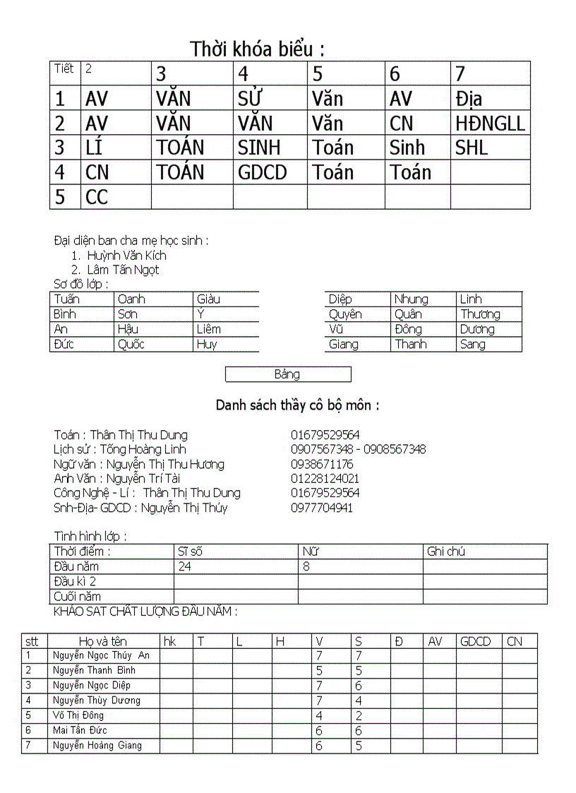 Sổ chủ nhiệm