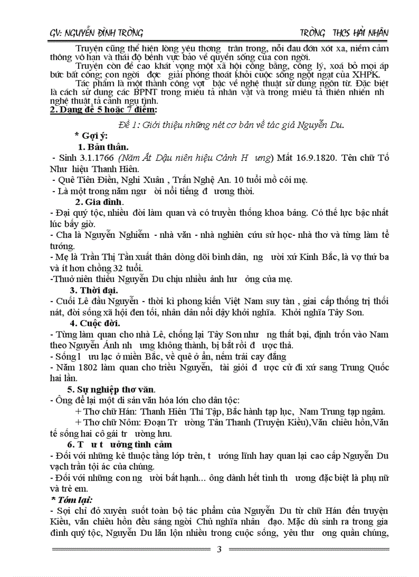 image for page Tài liệu ôn thi vào 10 Môn ngữ văn