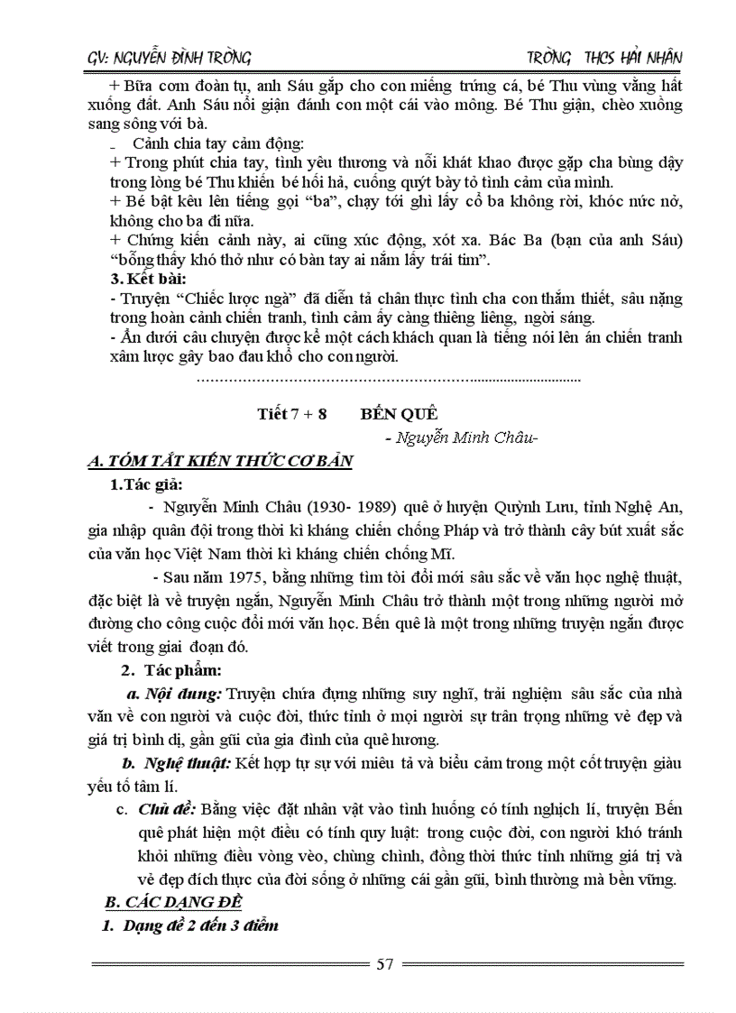 image for page Tài liệu ôn thi vào 10 Môn ngữ văn