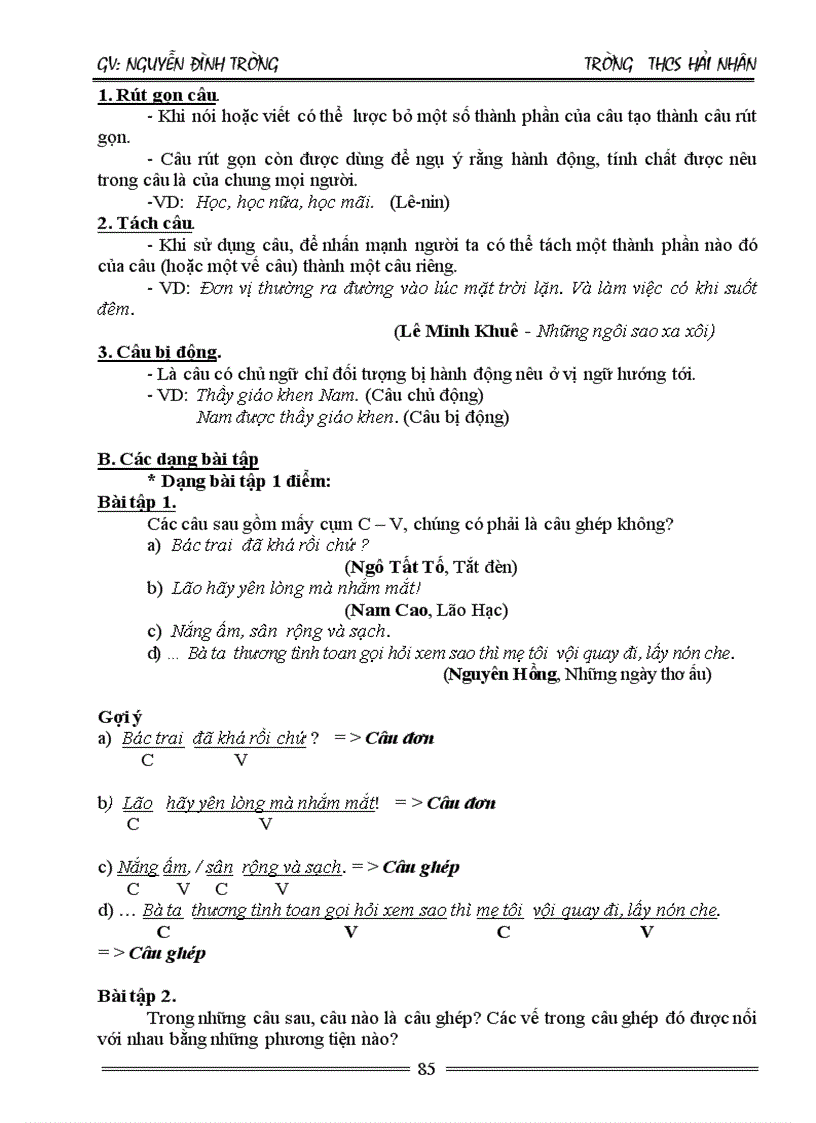 image for page Tài liệu ôn thi vào 10 Môn ngữ văn