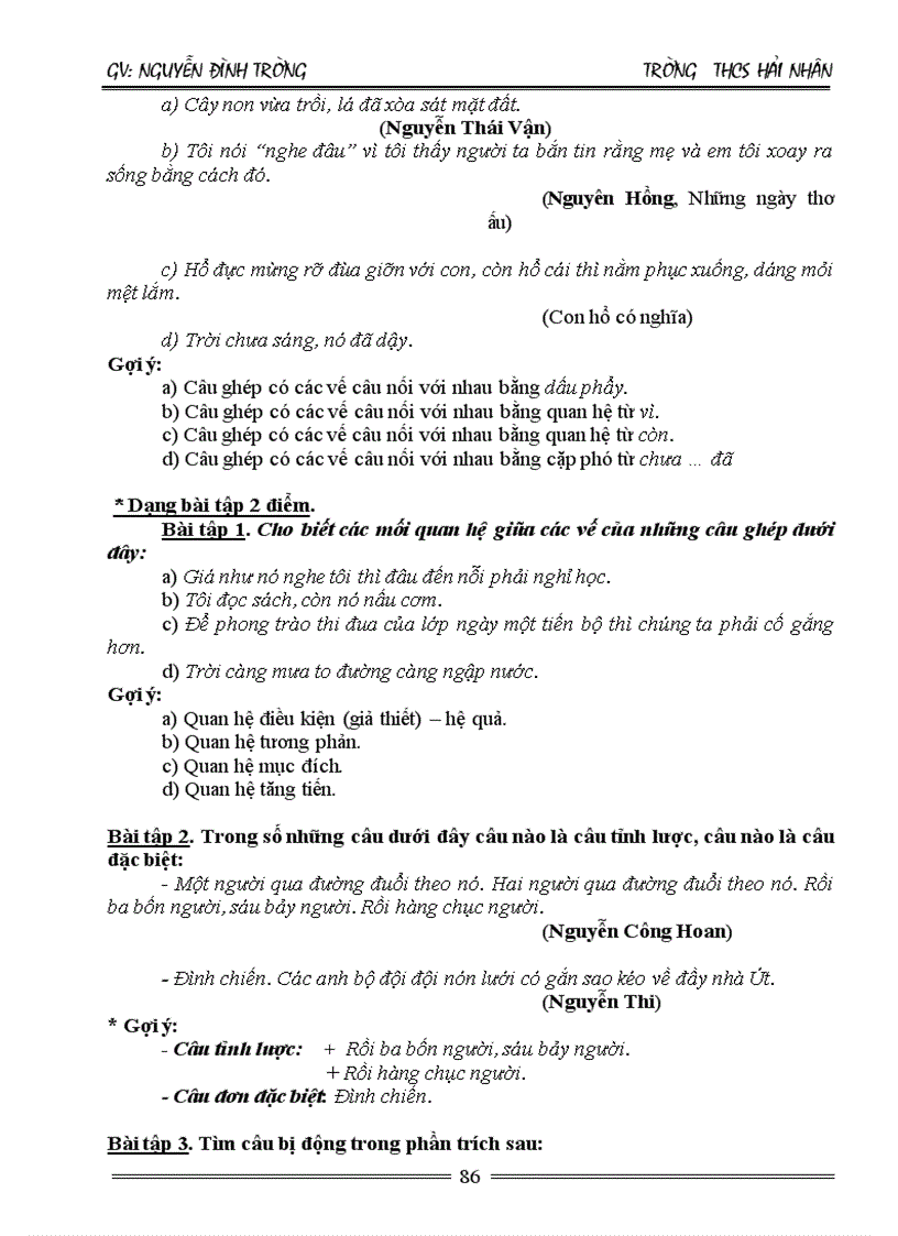 image for page Tài liệu ôn thi vào 10 Môn ngữ văn