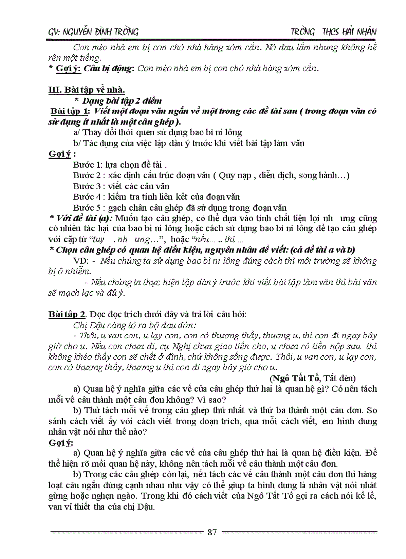 image for page Tài liệu ôn thi vào 10 Môn ngữ văn