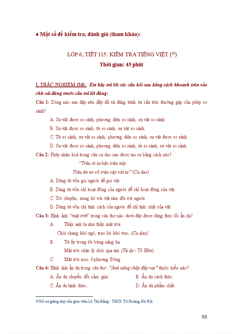 image for page Tài liệu tập huấn giáo viên biên soạn Ma trận đề kiểm tra môn Ngữ văn cấp THCS