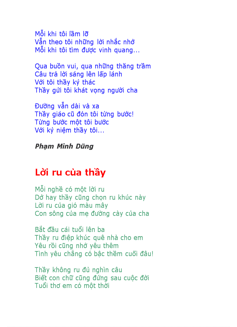 Thơ về ngày Nhà giáo Việt Nam 20 11