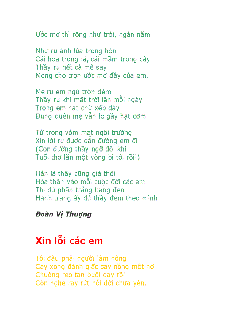 image for page Thơ về ngày Nhà giáo Việt Nam 20 11