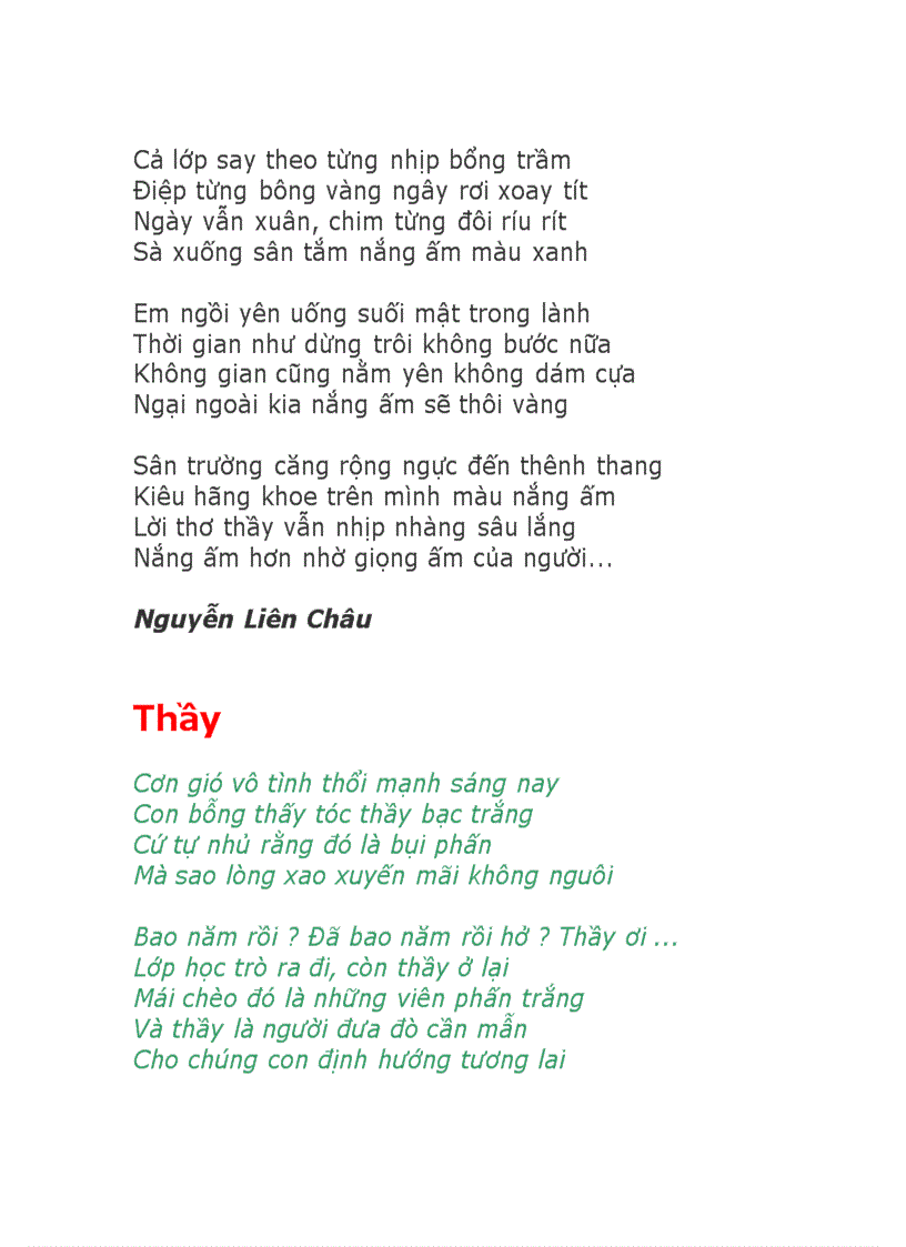 image for page Thơ về ngày Nhà giáo Việt Nam 20 11