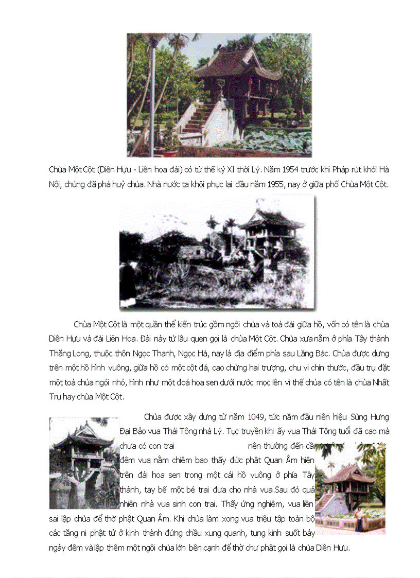 image for page Thuyết minh về chùa Một Cột