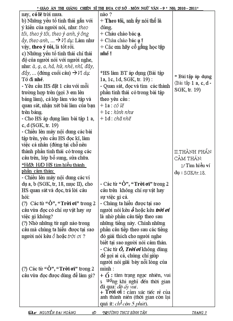 image for page Tiết 105 Các thành phần biệt lập H