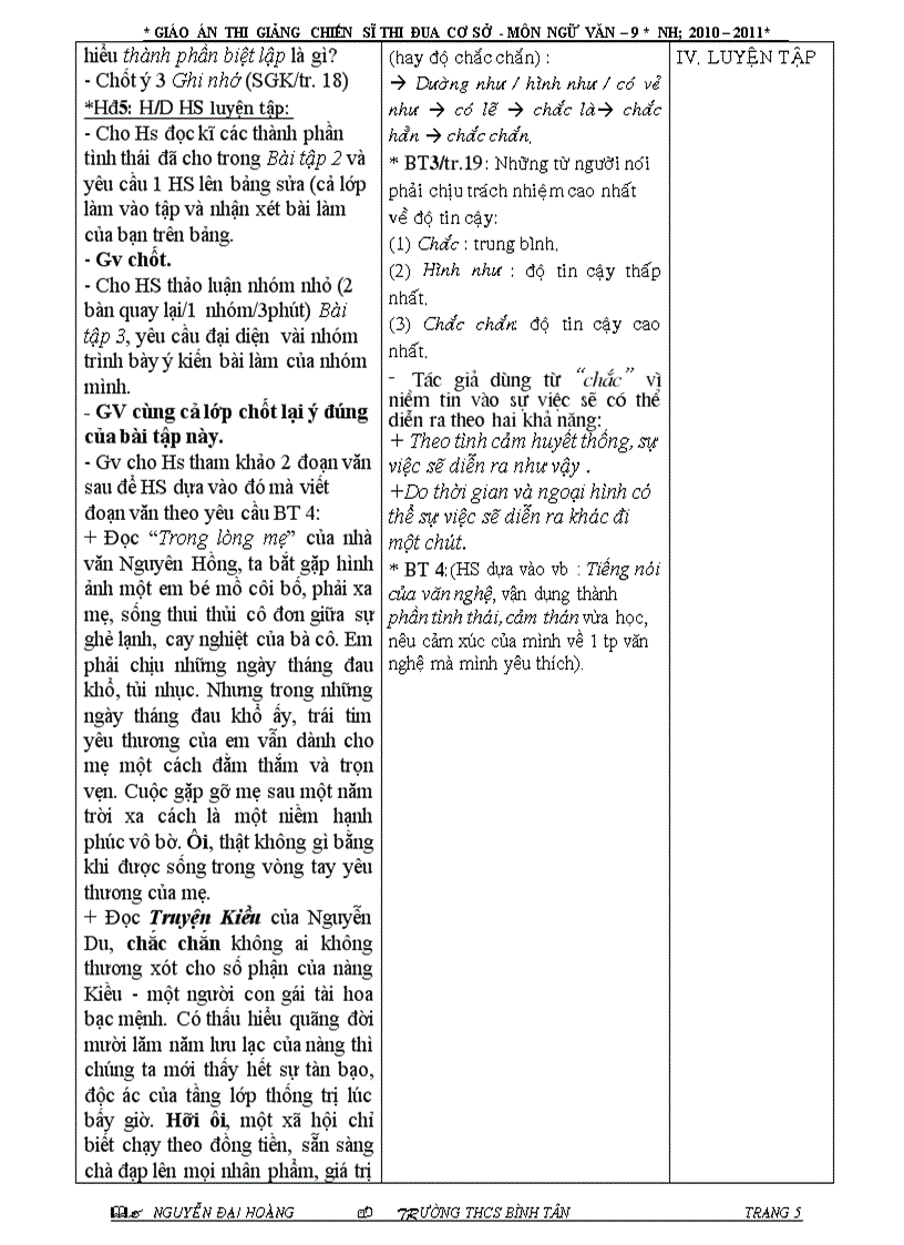 image for page Tiết 105 Các thành phần biệt lập H