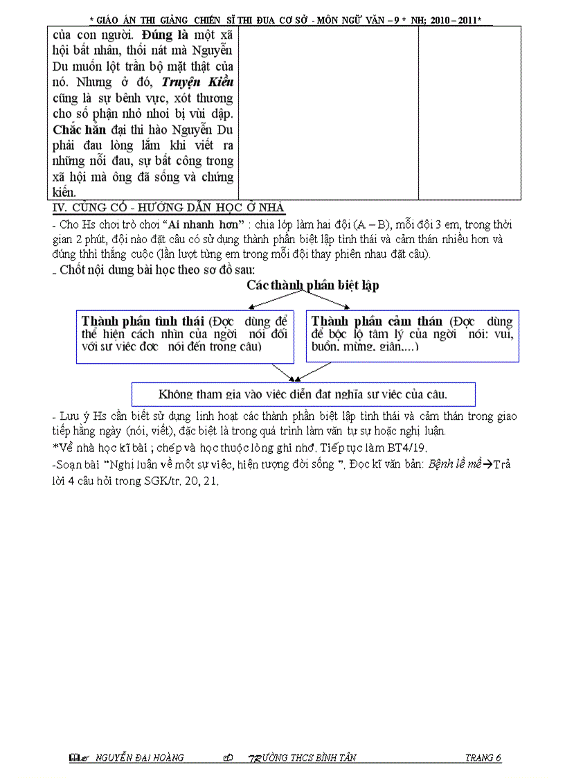 image for page Tiết 105 Các thành phần biệt lập H