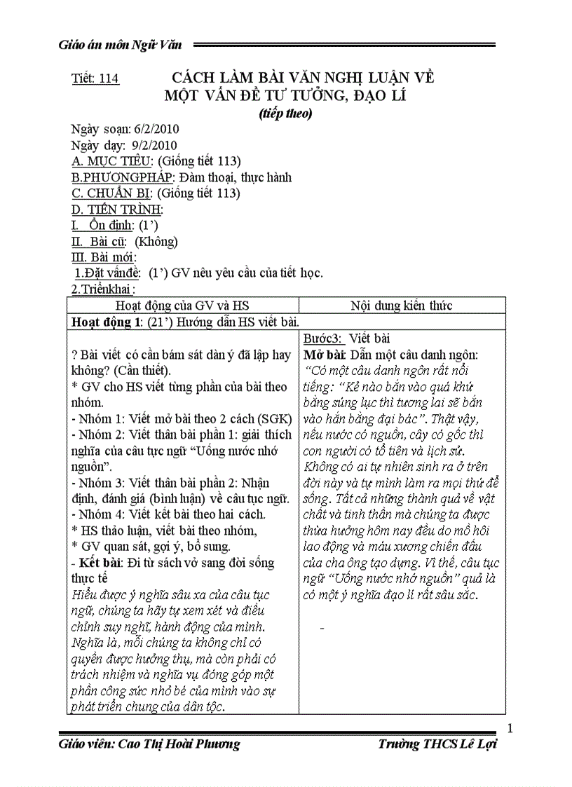 image for page Tiết 114 cách làm bài nghị luận