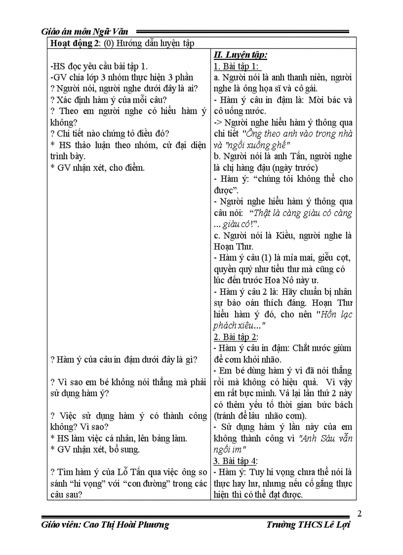 image for page Tiết 128 nghĩa tường minh và hàm ý