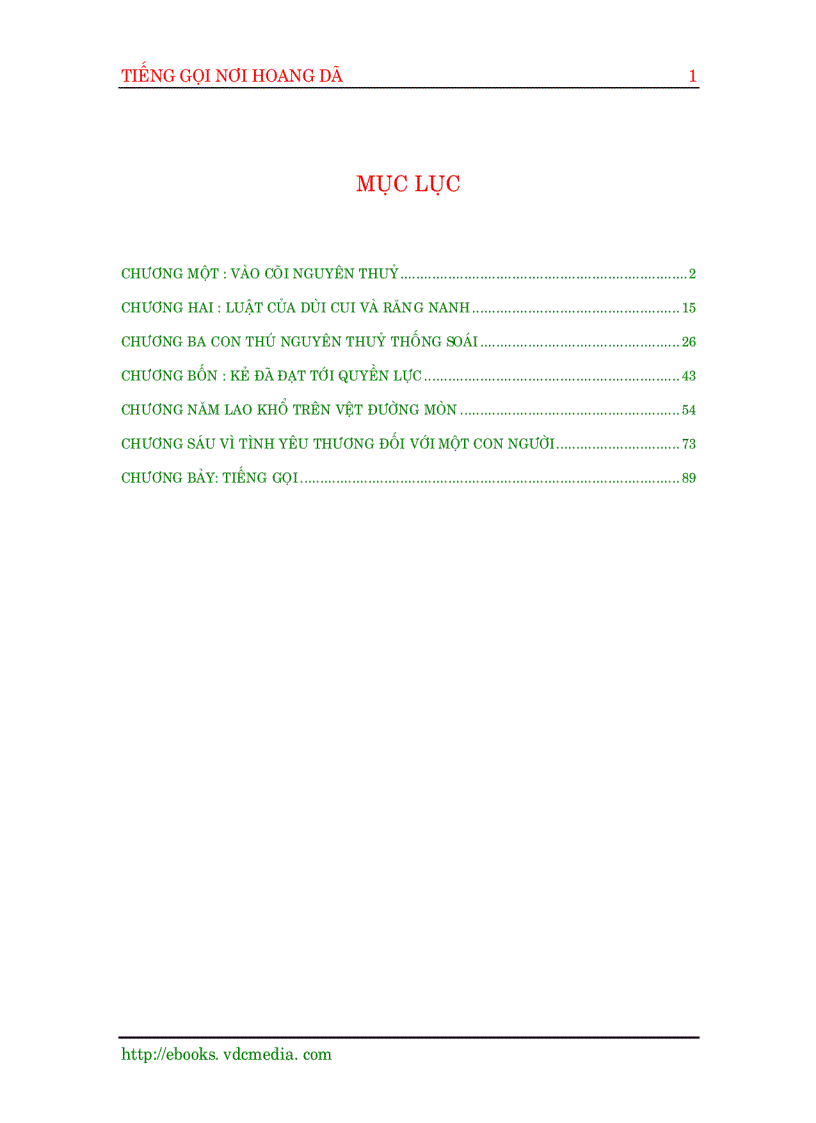 image for page Tiếng gọi nơi hoang dã 1