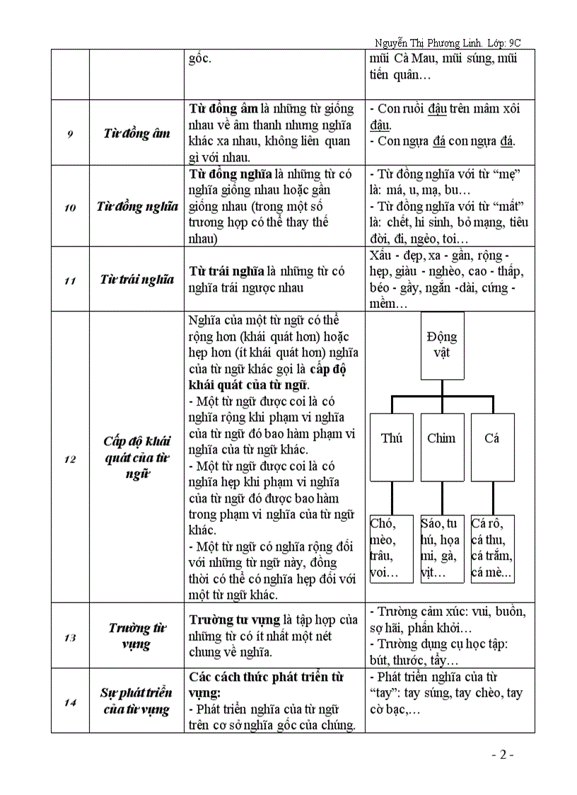 image for page Tổng kết từ vựng 9