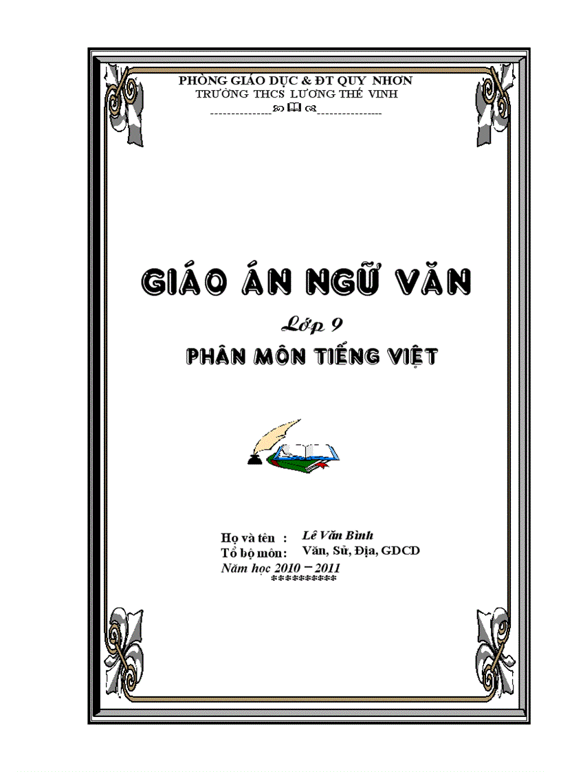 image for page Trang bìa giáo án