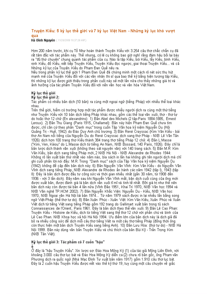 image for page Truyen Kiều những kỉ lục của VN và T Giới