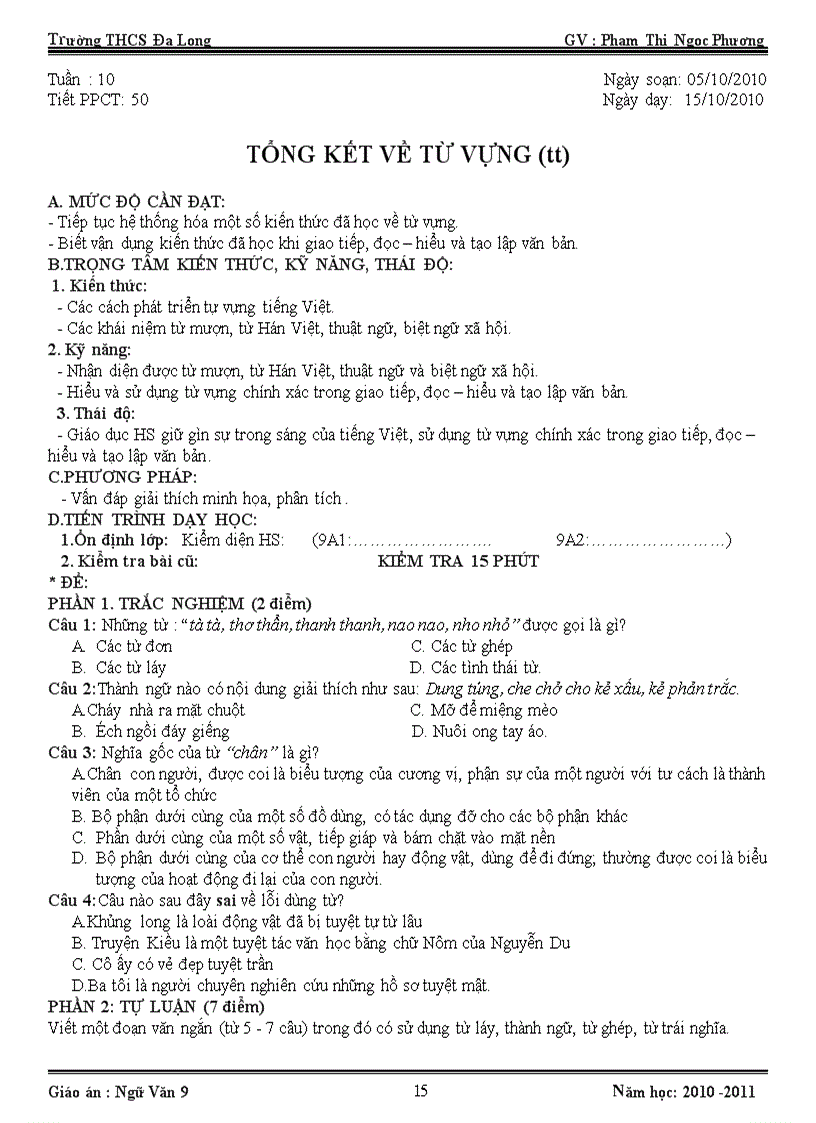 image for page Tuân 10 nv9 chuẩn ktkn 2010