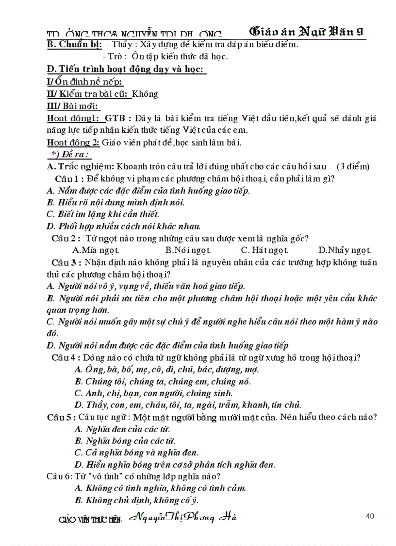 image for page Tuần 15 ngữ văn 9 2 cột