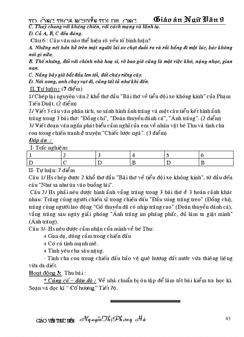 image for page Tuần 16 ngữ văn 9 2 cột