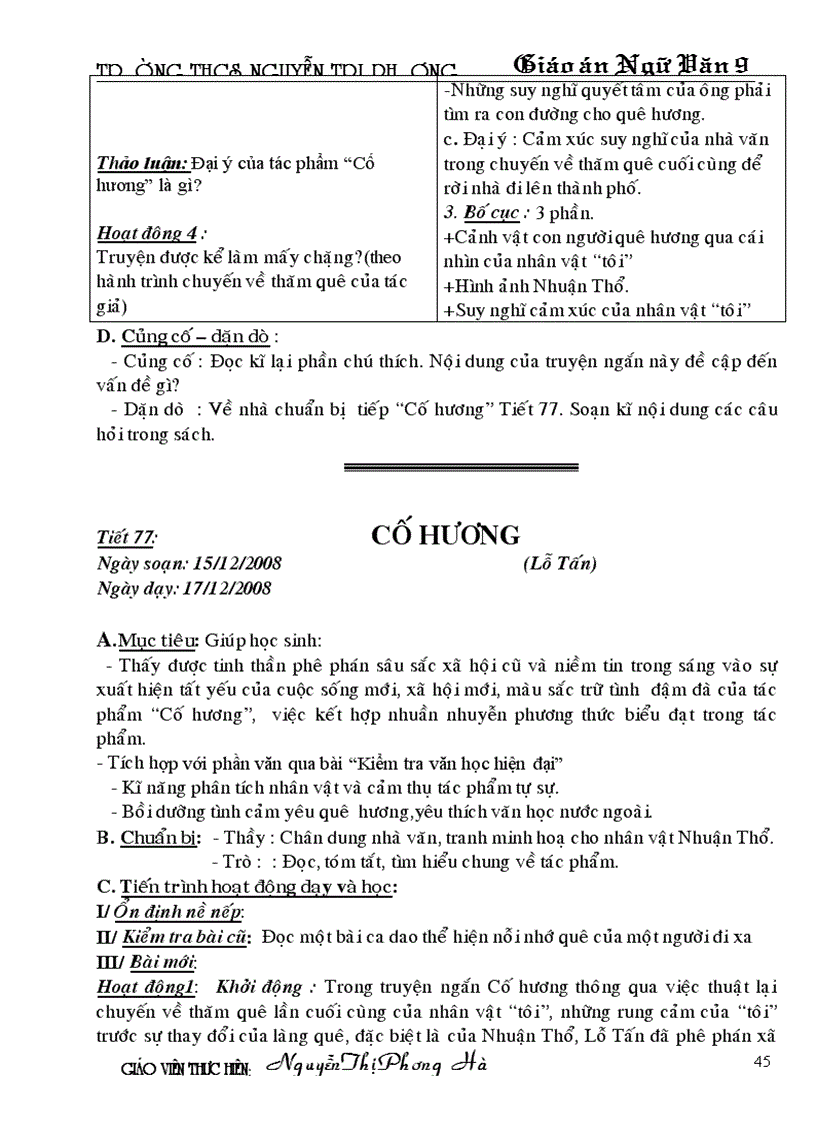 image for page Tuần 16 ngữ văn 9 2 cột