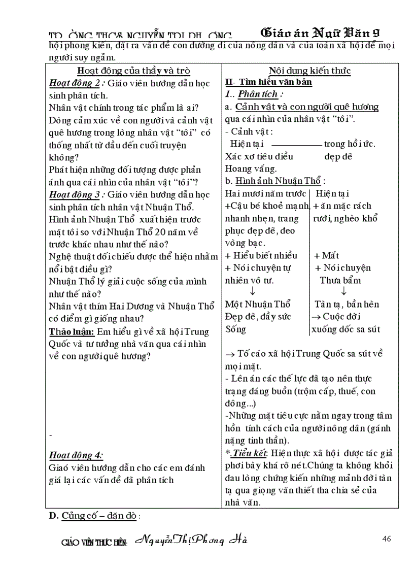 image for page Tuần 16 ngữ văn 9 2 cột