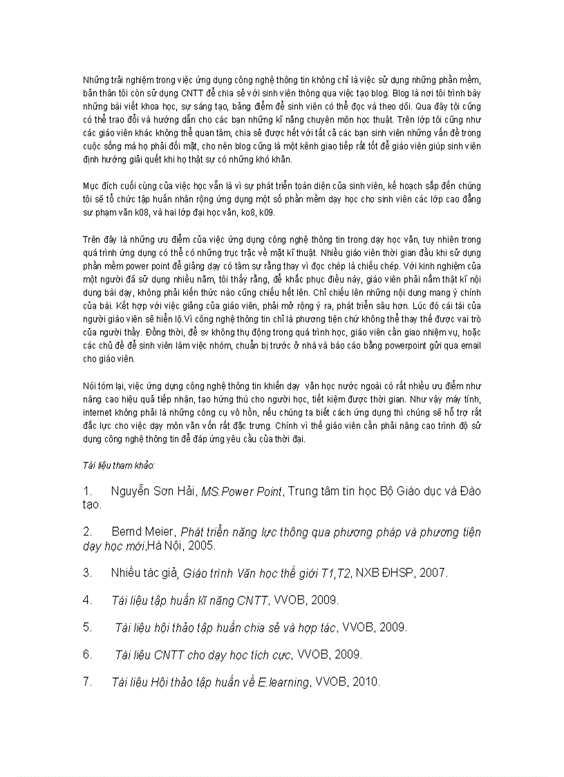 image for page Ứng dụng CNTT trong dạy văn học nước ngoài