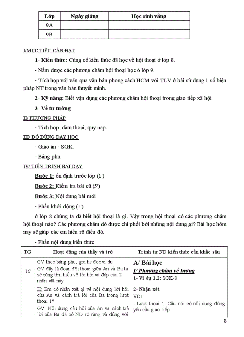 image for page Văn 9 soạn theo các bước quy định của SGD Cao Bằng