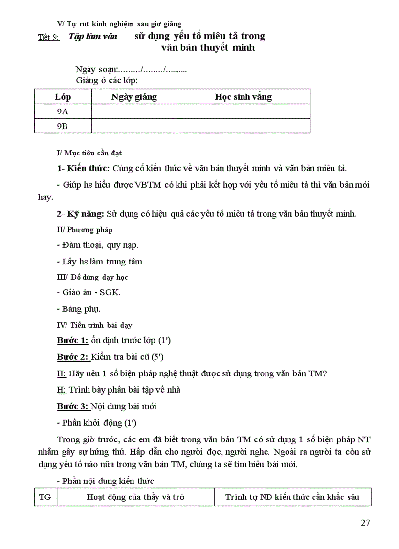 image for page Văn 9 soạn theo các bước quy định của SGD Cao Bằng