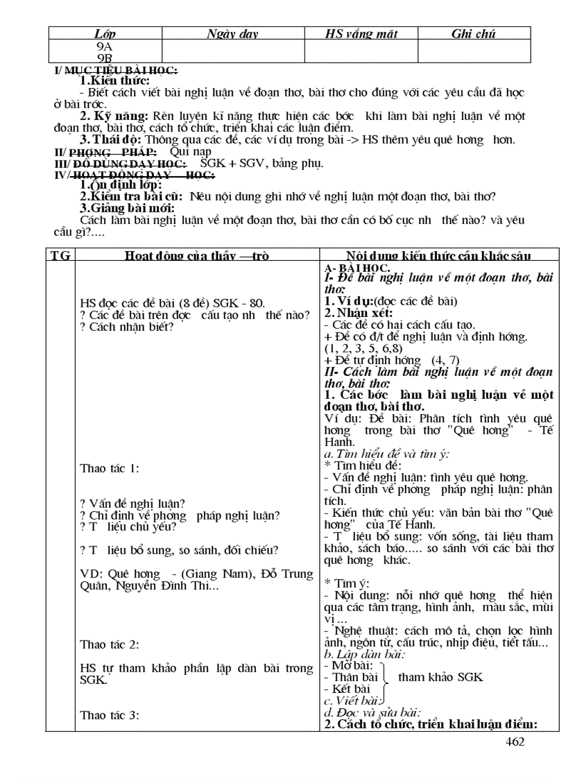 image for page Văn 9 soạn theo các bước quy định của SGD Cao Bằng