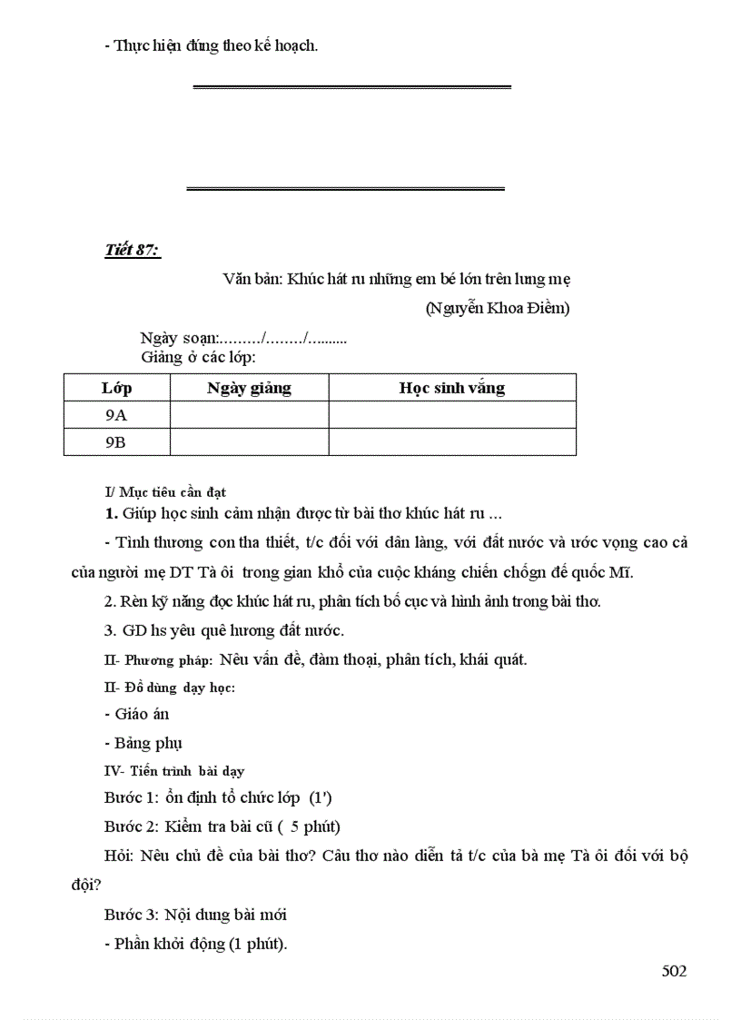 image for page Văn 9 soạn theo các bước quy định của SGD Cao Bằng