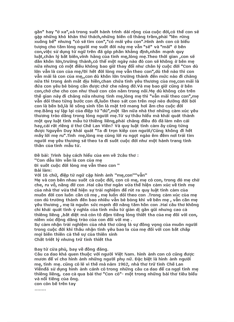 image for page Xoay quanh tác phẩm Con cò của CLV Lớp 9