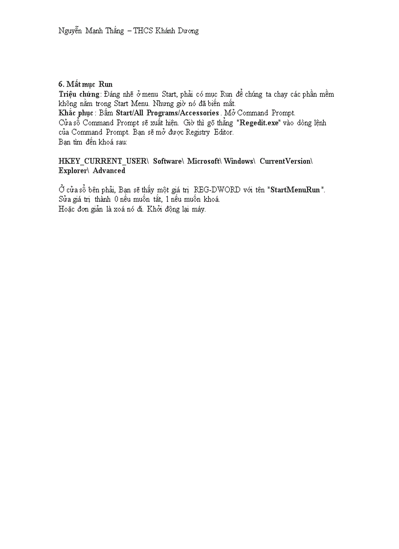 image for page Xử lí hậu quả của virus