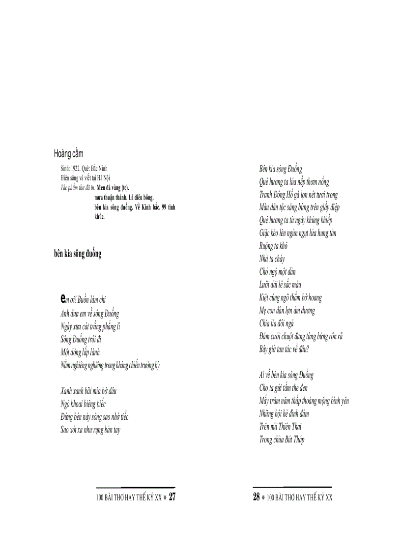 image for page 100 bài thơ hay thế kỷ 20