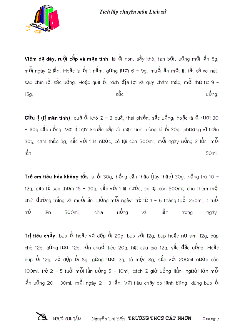 image for page Bài thuốc chữa bệnh đường ruột