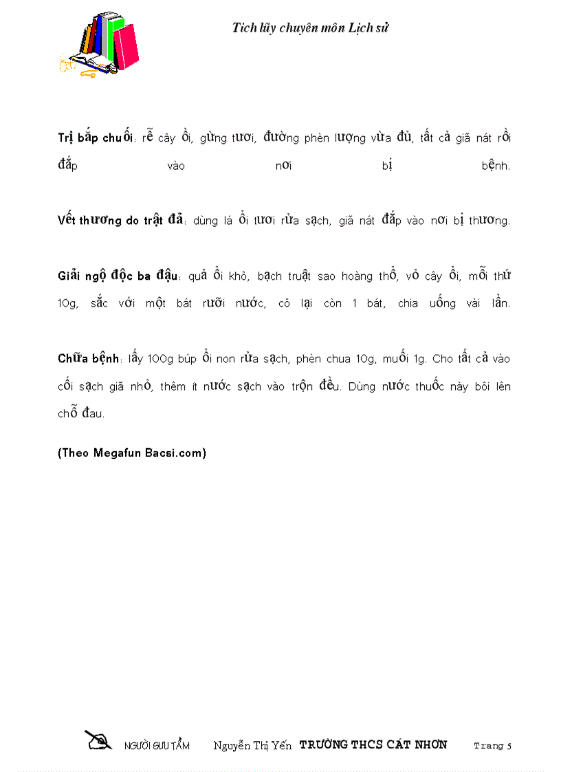 image for page Bài thuốc chữa bệnh đường ruột