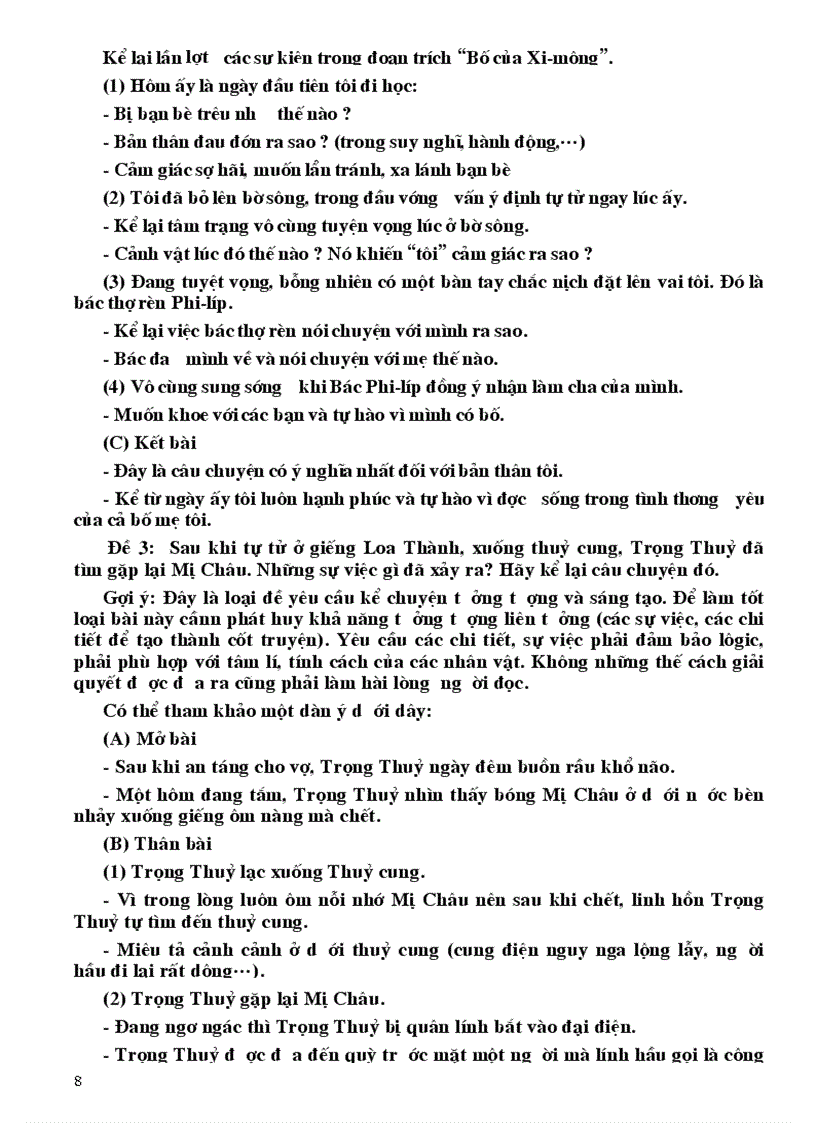 image for page Bai van mau hay lop 10