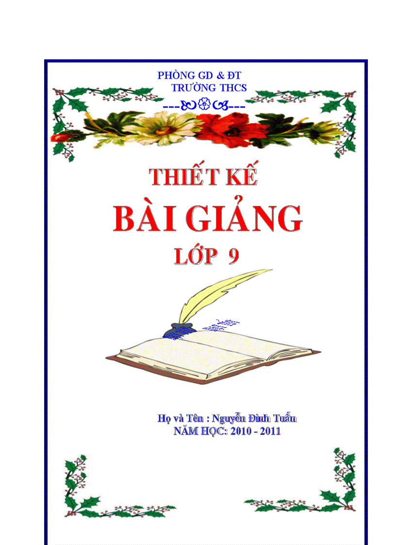 Bìa đẹp làm giáo án