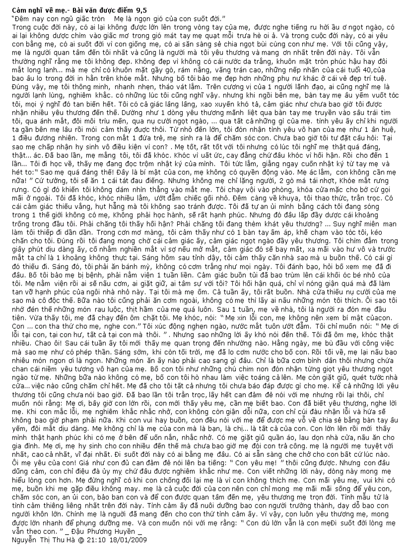 image for page Cảm nghĩ về mẹ