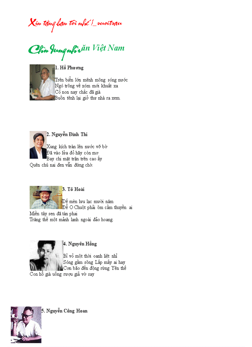 image for page Chân dung nhà văn Việt Nam